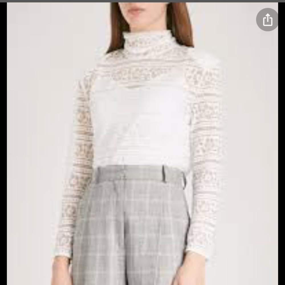 SANDRO Hamia lace top nwt sz 2 (M) white